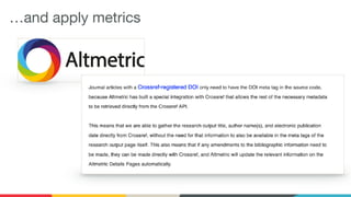 …and apply metrics
 
