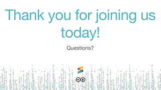 Thank you for joining us
today!
Questions?
 