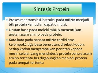 Erna yang berperan membawa asam amino dalam sintesis protein adalah