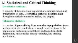 1.1 statistical and critical thinking | PPTX