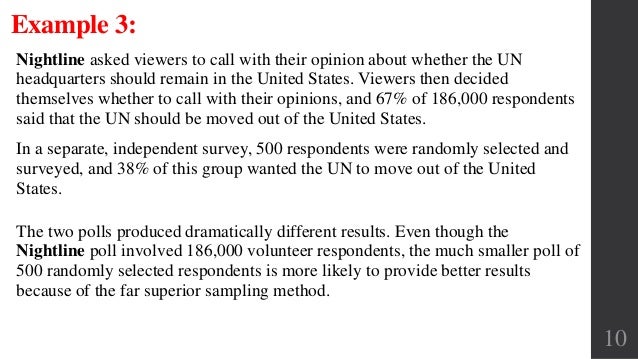 Which of the following is a benefit to using a random sample for an observational study quizlet image