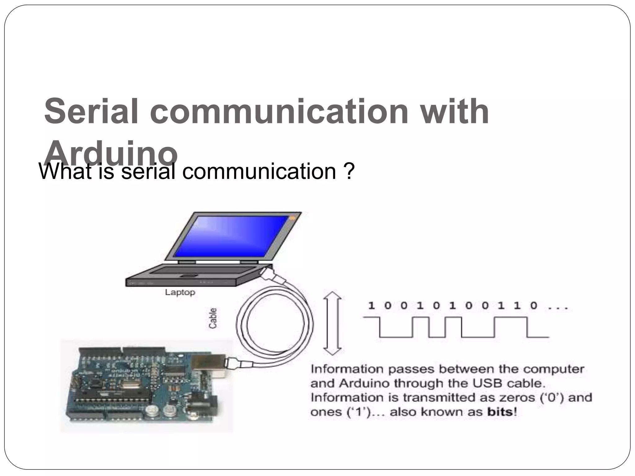Serial communication with ArduinoWhat is serial communication ? 