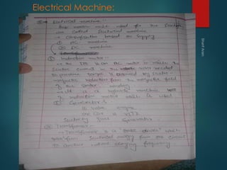 Electrical Machine:
 