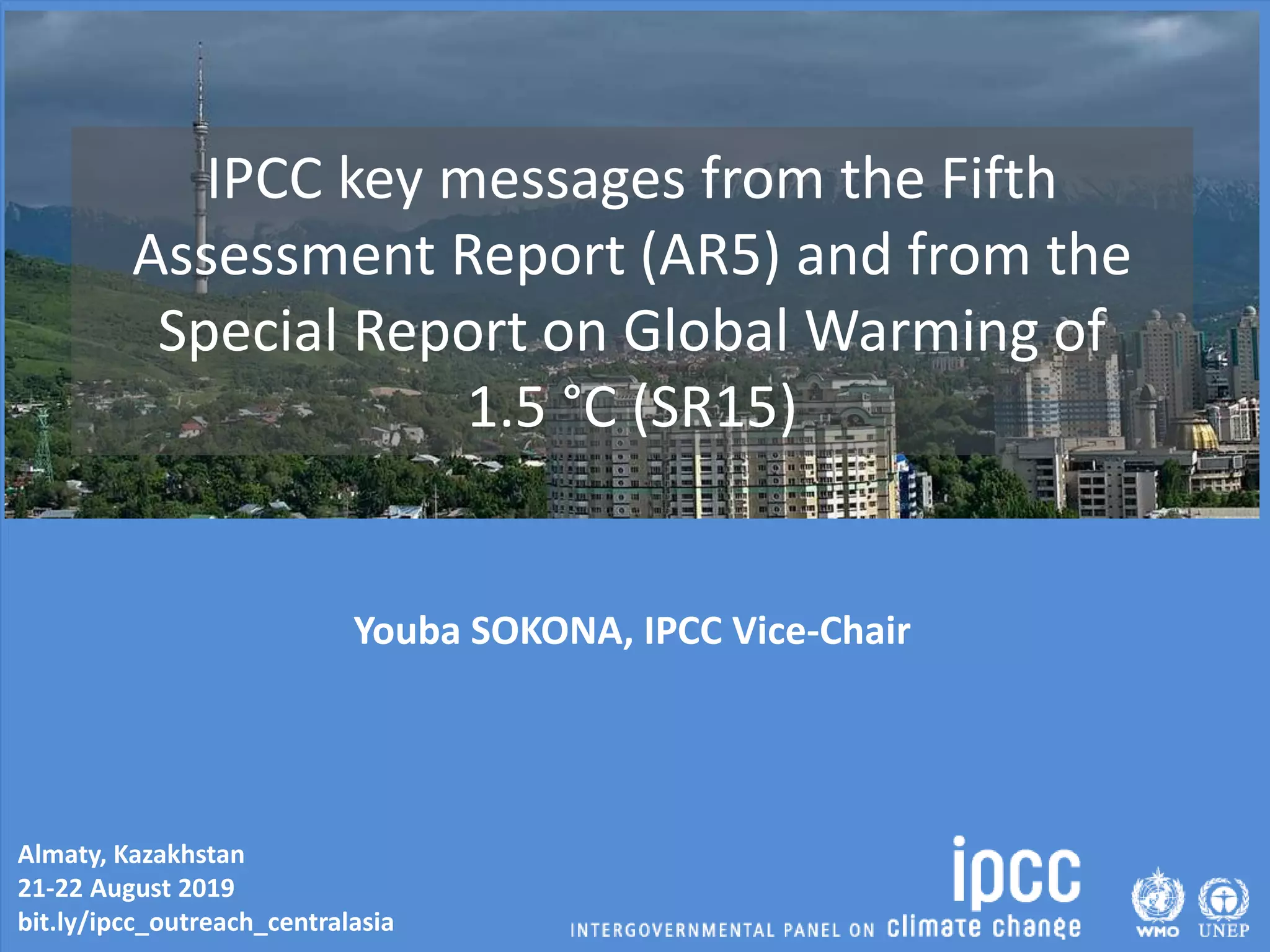IPCC key messages from the Fifth Assessment Report (AR5) and from the ...