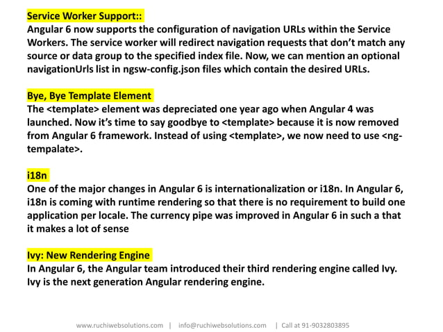 Angular 6 Training with project in hyderabad india | PPT