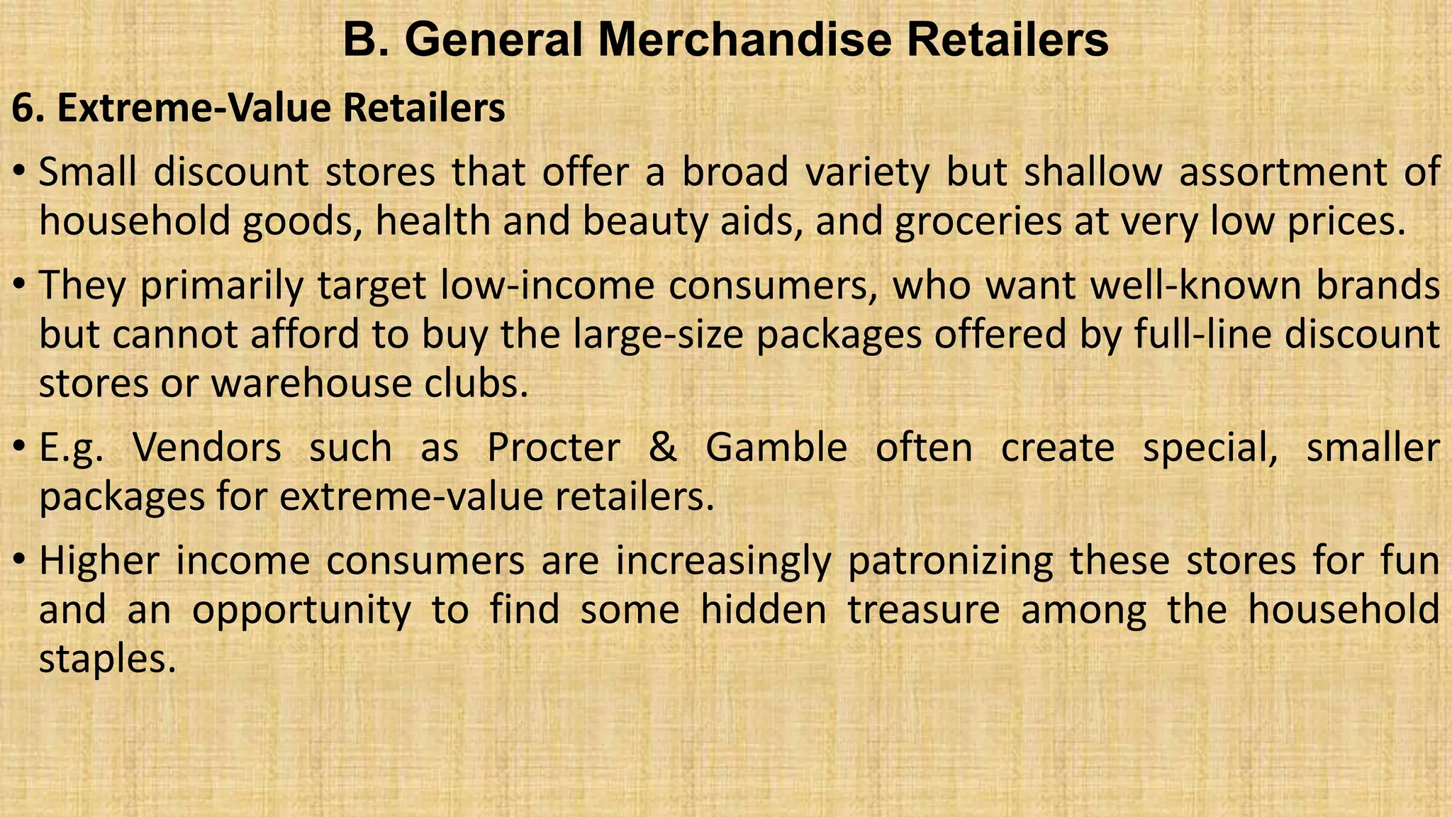 1. Basics of retailing, Types of retailers | PPTX