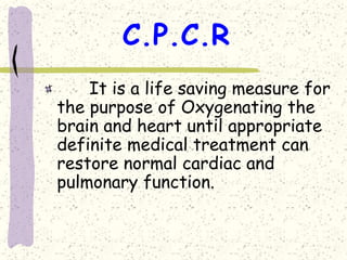 Cpr Cd R Plot 1. cardio pulmonary resuscitation | PPT