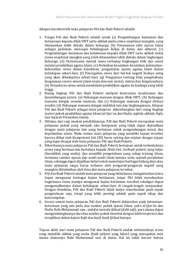 1 Modul Penyusunan Soal Hots Pa Islam