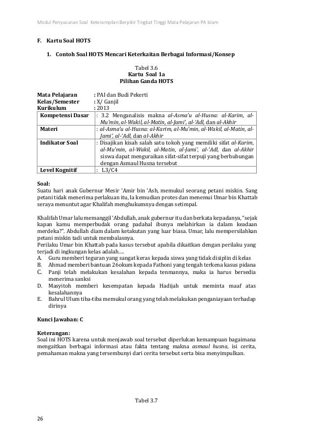 1 Modul Penyusunan Soal Hots Pa Islam