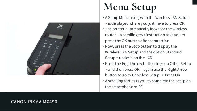 mx490 wireless setup