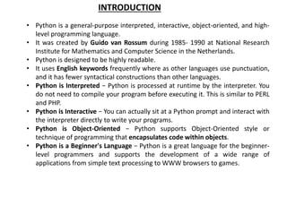 1. python programming | PPT