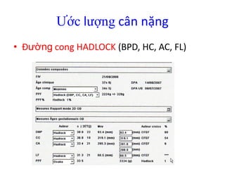 1. Cac chi so sinh hoc thai nhi, GS Michel Collet | PDF