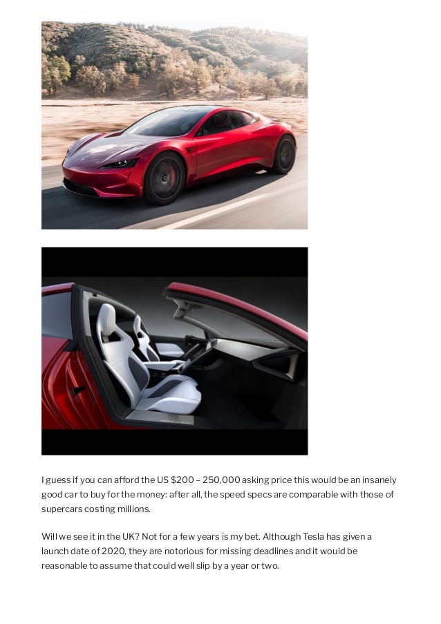 The New Tesla Roadster 2 By Richard Curzon