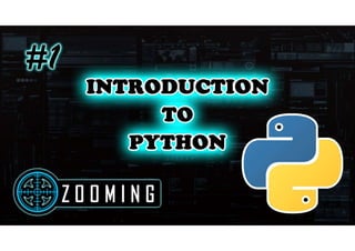Introduction to python | PPT