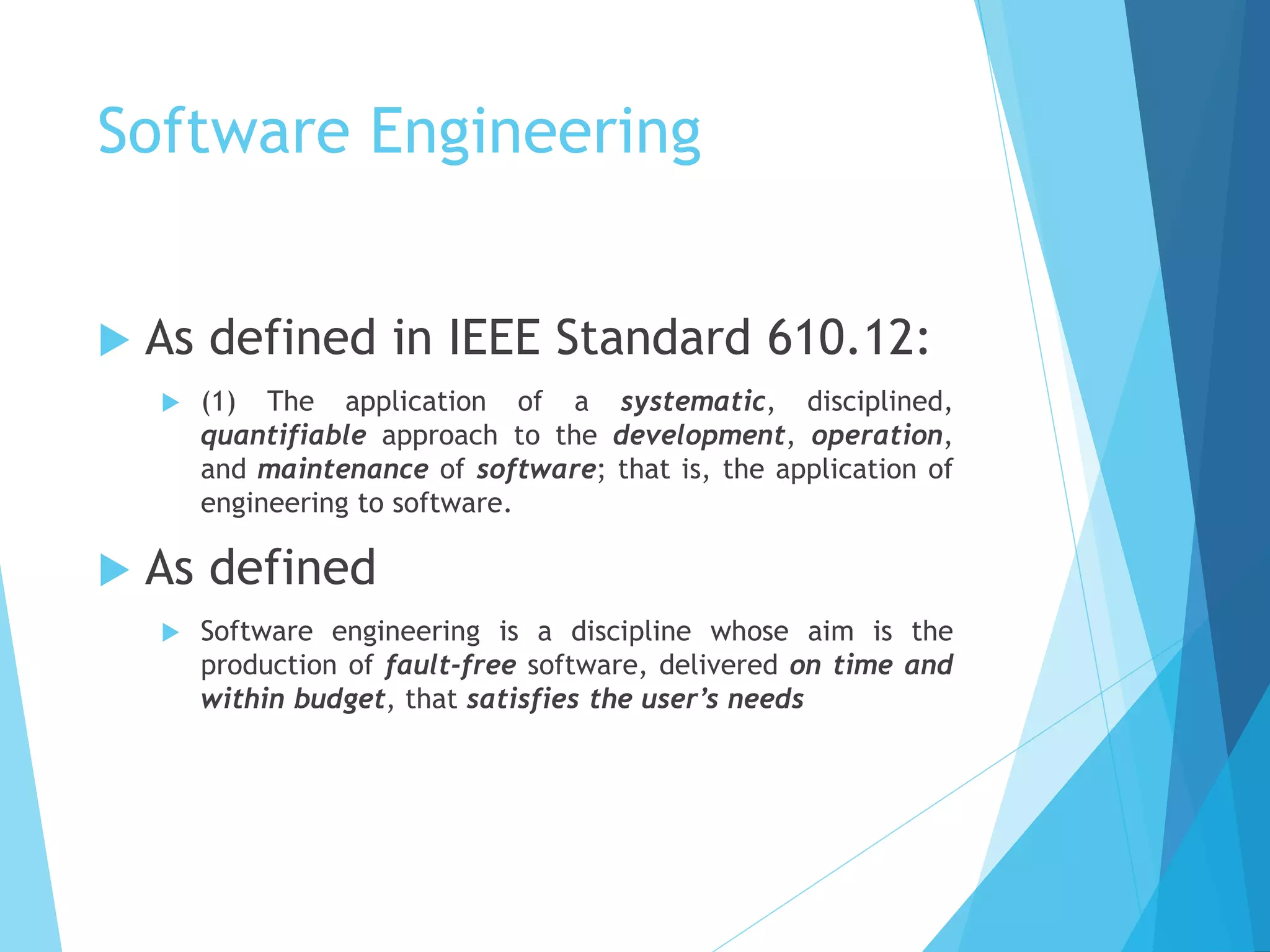 overview introduction to Software Engineering | PPT | Computer Software ...