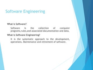 overview introduction to Software Engineering | PPT | Computer Software ...
