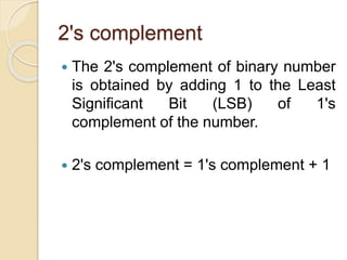 Complement Number System number system | PPTX