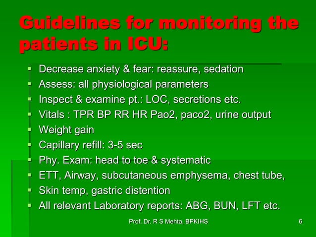 1.4. critical care monitoring, assessment & care of patients | PPT