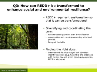 CIFOR and Global Comparative study on REDD+ 