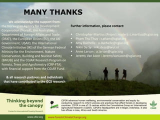 CIFOR and Global Comparative study on REDD+ 