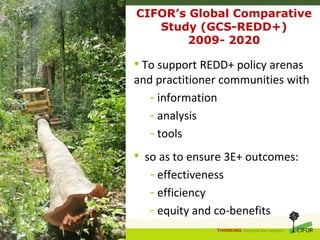 CIFOR and Global Comparative study on REDD+ 