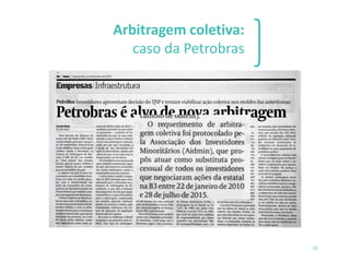 59
Arbitragem coletiva:
caso da Petrobras
 