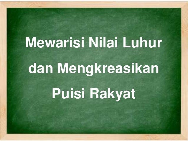 Puisi Rakyat
