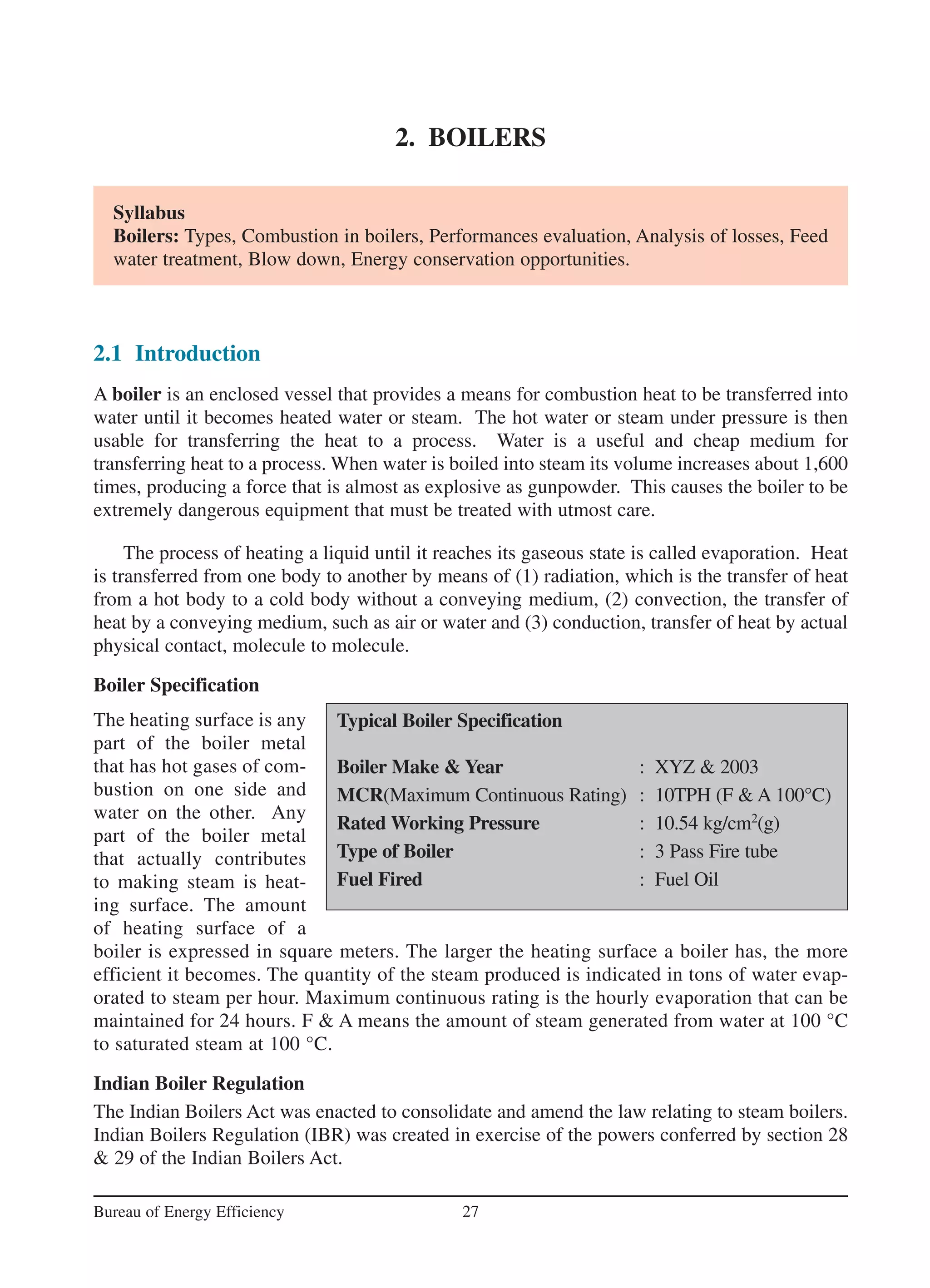 Boilers and its types systems and boilers water treatment | PDF