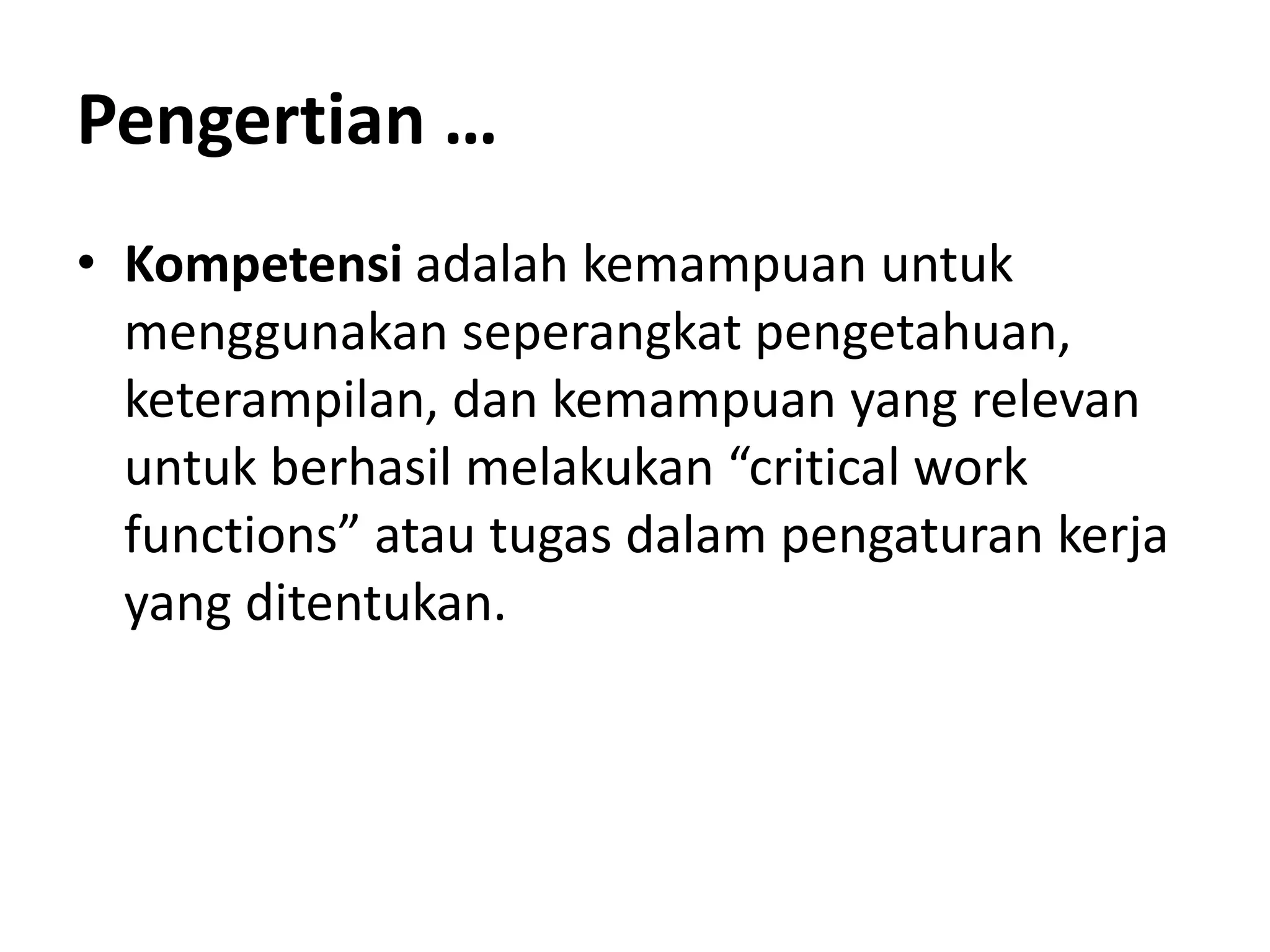 Konsep Dasar KOMPETENSI SDM _ Materi Training HRM | PPT