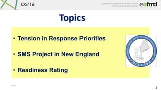 OS16
Topics
• Tension in Response Priorities
• SMS Project in New England
• Readiness Rating
2
 