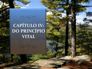 CAPÍTULO IV:
DO PRINCÍPIO
VITAL
 