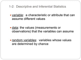 1.1-1.2 Descriptive and Inferential Statistics | PPT
