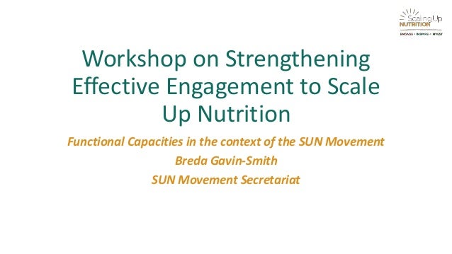 workshop on strengthening effective engagement to scale up nutrition functional capacities in the context of the