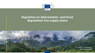 1
European Commission
DG Environment
Regulation on deforestation- and forest
degradation free supply chains
 