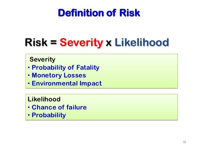 risk severity and risk probability