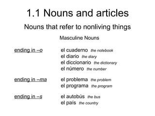 1.1 nouns and articles | PPT