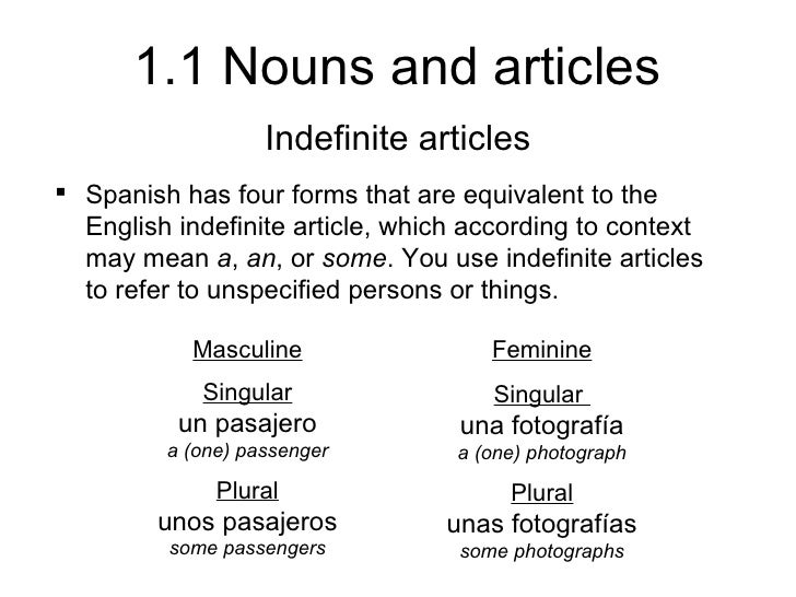 1 1 nouns and articles indefinite form