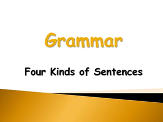 Grammar
Four Kinds of Sentences
 