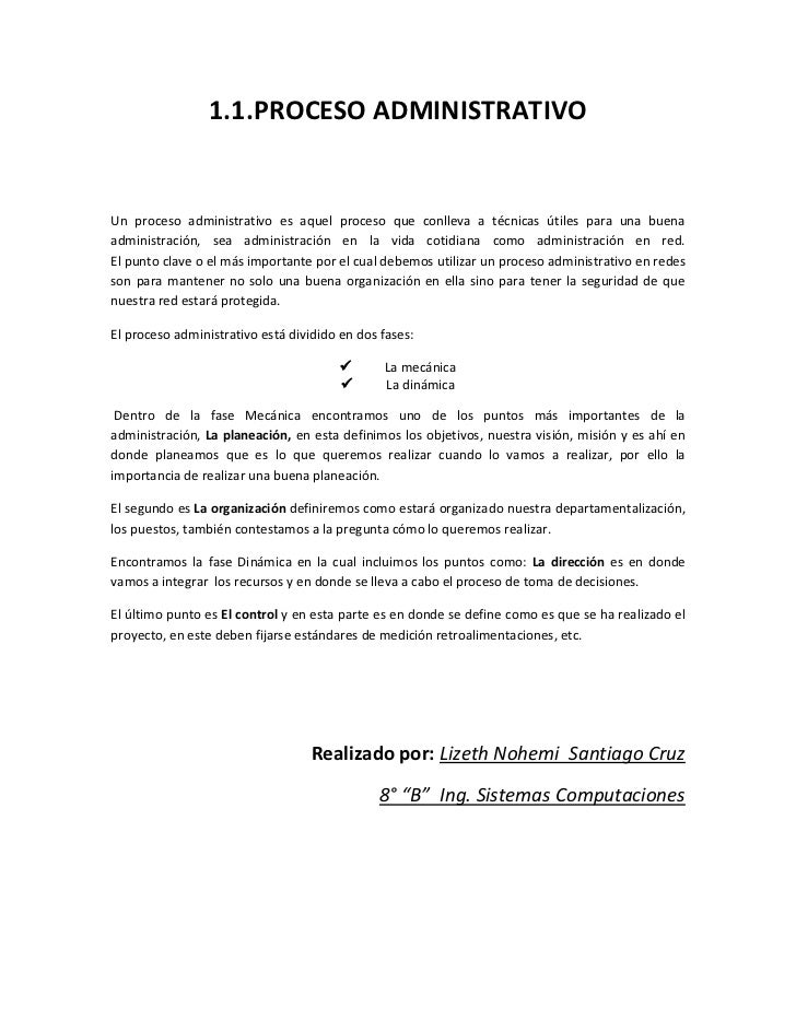 1.1 proceso administrativo