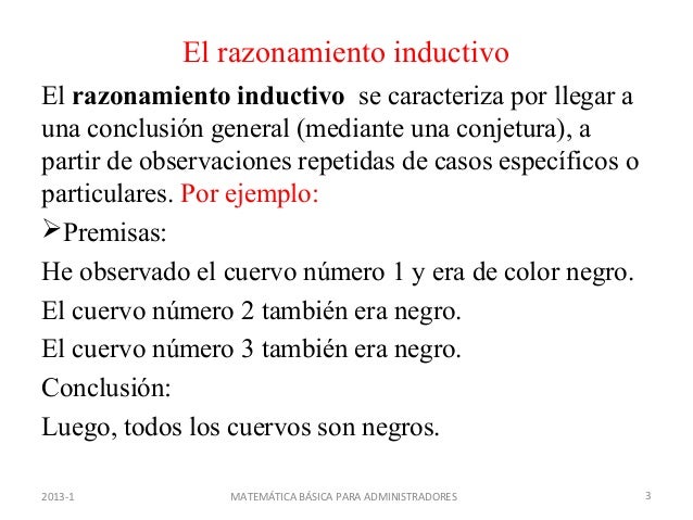 Resultado de imagen para razonamiento inductivo ejemplos