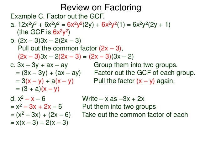 1 1 review on factoring