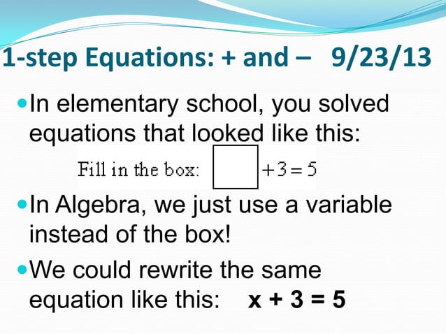 1 1 solving simple equations | PPTX
