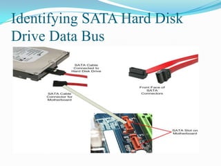 Jumper Pins: A  set  of  pins,  across two  of  which  a jumper is placed  to  make  a specific connection.Power ConnectorHard disk  drives use a standard, 4-pin  male  connector plug  to connect  to  the  power connectors coming from the power supply. This power connector for the hard disk provides +5 and +12 voltage to the hard disk. 
