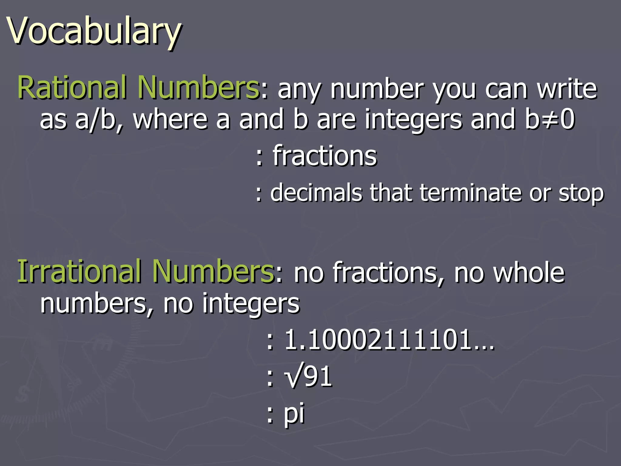 TechMathII - 1.1 - The Set of Real Numbers | PPT