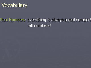 TechMathII - 1.1 - The Set of Real Numbers | PPT