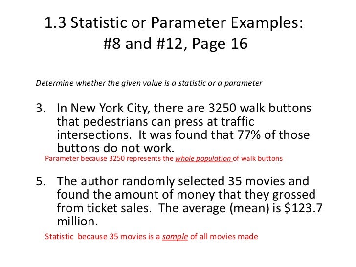Homework statistics vs parameter - websitereports596.web.fc2.com