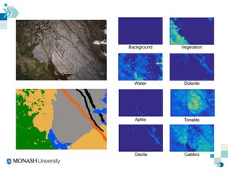 Vegetation
Dolerite
Tonalite
Background
Water
Aplite
Dacite Gabbro
 