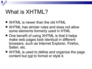 1.1 xhtml basics | PPT