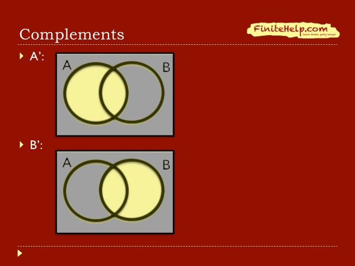 finite math venn diagrams and partitions a complement intersection b complement venn diagram
