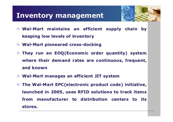 wal mart inventory management